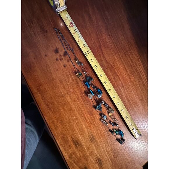 Lia Sophia 3 Tier Silver tone beaded Necklace - Picture 4 of 4